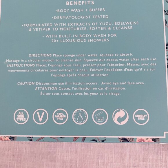 Spongellé Mystic Oud Body Wash Infused Buffer 20+ Uses Daisy Art Chinois - Picture 5 of 8
